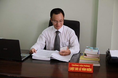 Luật sư Lê Văn Kiên - Trưởng Văn phòng luật sư Ánh sáng Công lý